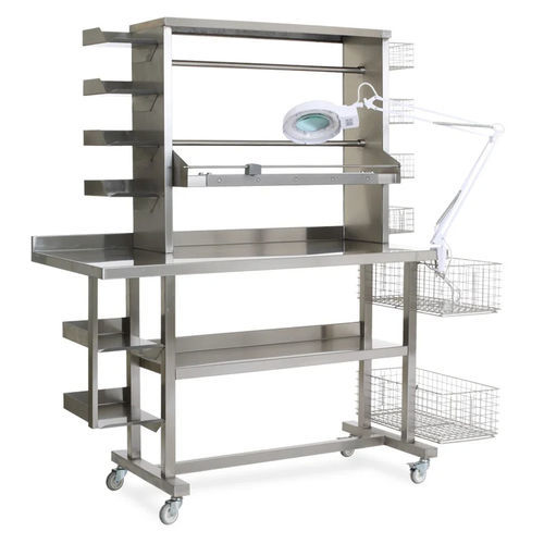 Mesa de acondicionamiento de instrumental médico - MCM 3654 - MIXTA - para la asistencia sanitaria / para sala blanca / rectangular