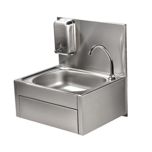 Fregadero médico - MDML 4040 - MIXTA - para centro sanitario / 1 estación / de acero inoxidable