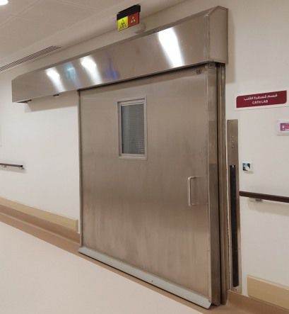 Puerta de protección radiológica - TSCR3  - Tané Hermetic - para centro sanitario / para unidad de radiología / corredera