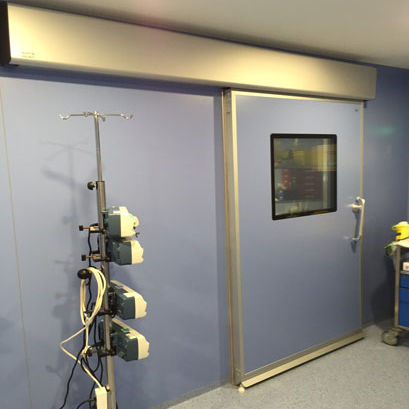 Puerta con blindaje RF - TH7  - Tané Hermetic - para centro sanitario / para resonancia magnética / corredera