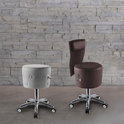 Taburete para podología - 900 - Lemi MD - de altura variable / con respaldo / con forma de T