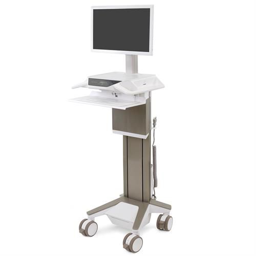 Carro informático de dispensación de medicamentos - CareFit™ Pro - Ergotron - para panel PC / con batería / de altura variable