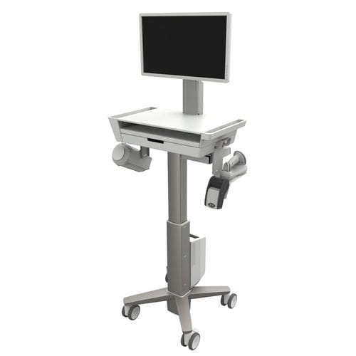 Carro informático para panel PC - CareFit™ Slim 2.0   - Ergotron - con batería / de altura variable / con cajón