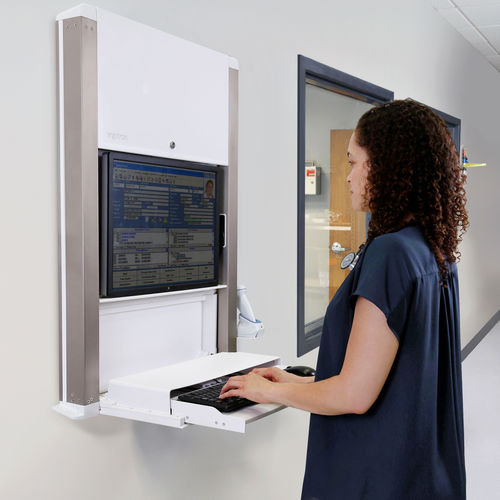 Estación de trabajo informática médica - CareFit™ Enclosure  - Ergotron - de pared / empotrable