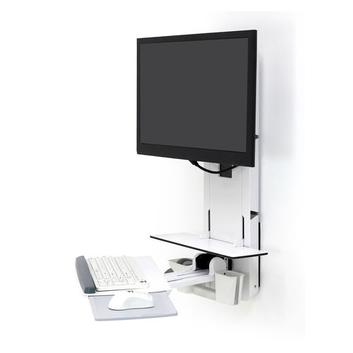 Estación de trabajo informática médica - StyleView® Sit-Stand - Ergotron - para imagen veterinaria / de laboratorio / de altura regulable