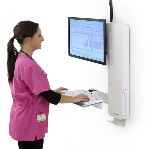 Estación de trabajo informática médica - StyleView® Sit-Stand  - Ergotron - para imágenes médicas / de laboratorio / de altura regulable