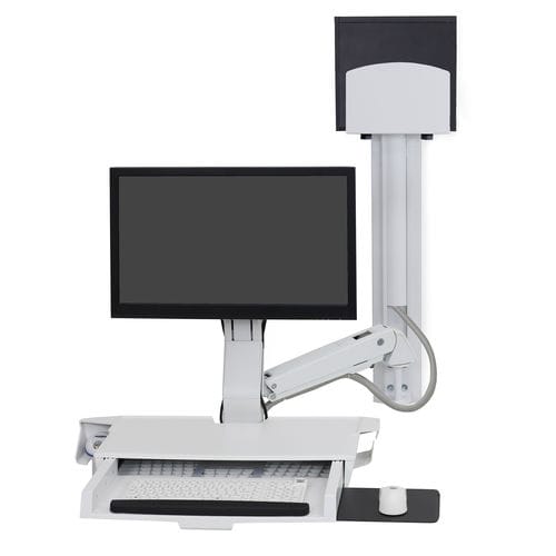 Estación de trabajo informática médica - SV Combo - Ergotron - para imágenes médicas / de laboratorio / de altura regulable