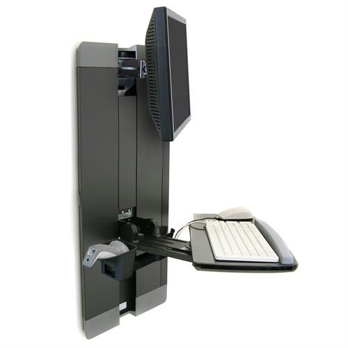 Estación de trabajo informática médica - StyleView® Vertical - Ergotron - de pared / de altura regulable / reclinable