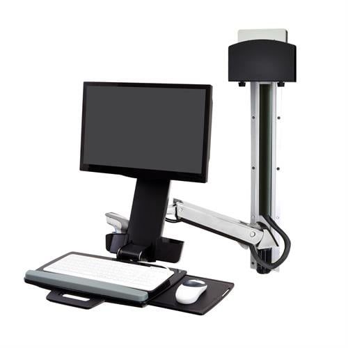 Estación de trabajo informática médica - 45-271-026 - Ergotron - de altura regulable / de pared
