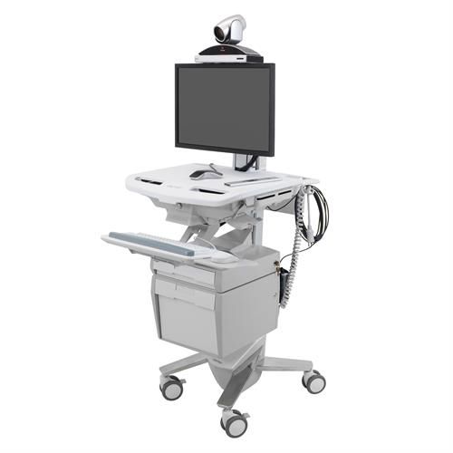 Carro de telemedicina móvil - SV43-53E0-1 - Ergotron - con batería