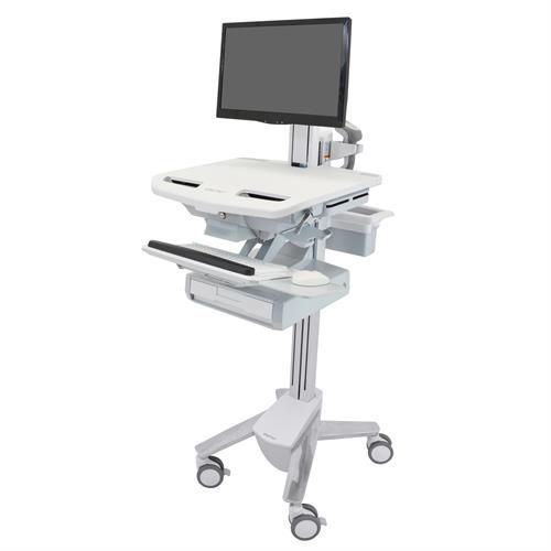 Carro informático point of care - StyleView® - Ergotron - con batería / con cajón