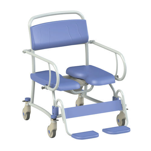 Silla de ducha con reposabrazos - Tango XL - SCEMED - con ruedas / con reposapiés / con apertura higiénica