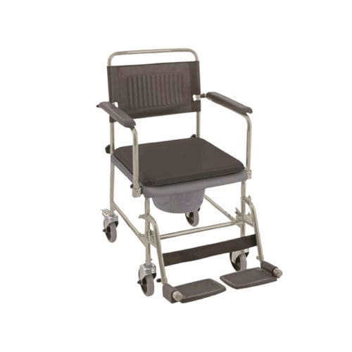 Silla con orinal para personas con movilidad reducida - Cascata - SCEMED - con reposabrazos / con ruedas / con reposapiés