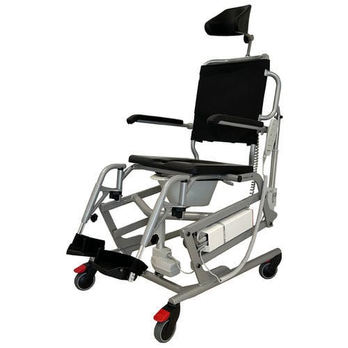 Silla de ducha con reposabrazos - Triton - SCEMED - con ruedas / con reposapiés / con respaldo
