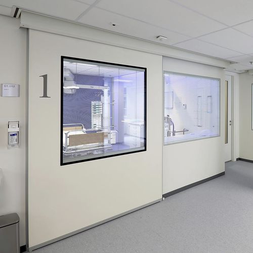 Puerta para cuidados intensivos - Metaficient - Metaflex Doors Europe - para servicio de urgencias / para habitación de pacientes / para sala de reconocimiento