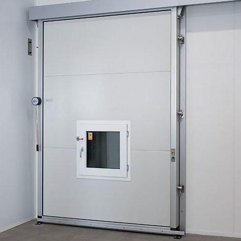 Puerta corredera - CA - Metaflex Doors Europe - con revestimiento de PVC / de acero inoxidable / de aluminio