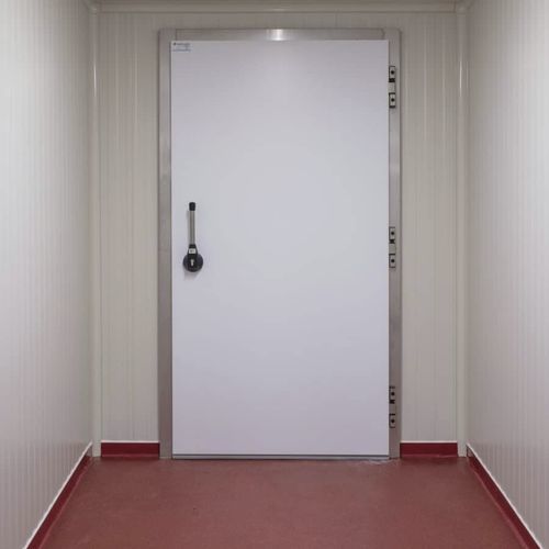 Puerta de servicio - KDM Chiller - Metaflex Doors Europe - de hospital / con bisagra / doble