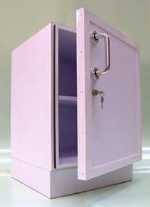 Armario para isótopos radioactivos - envirotect - de laboratorio / de plomo / con 1 puerta