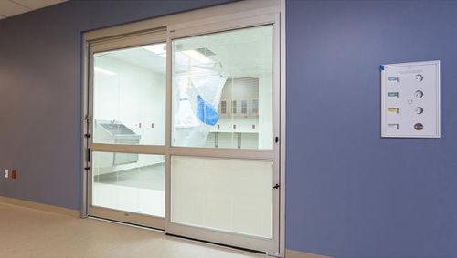 Puerta de hospital - Dura-Care 7000TL - Stanley Access Technologies - corredera / de vidrio