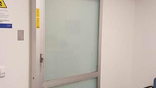 Puerta de hospital - Dura-Care 7200 - Stanley Access Technologies - para cuidados intensivos / corredera