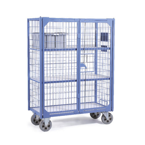 Carro para transporte - Transec - Sclessin Productions - con estante / con 2 puertas / móvil