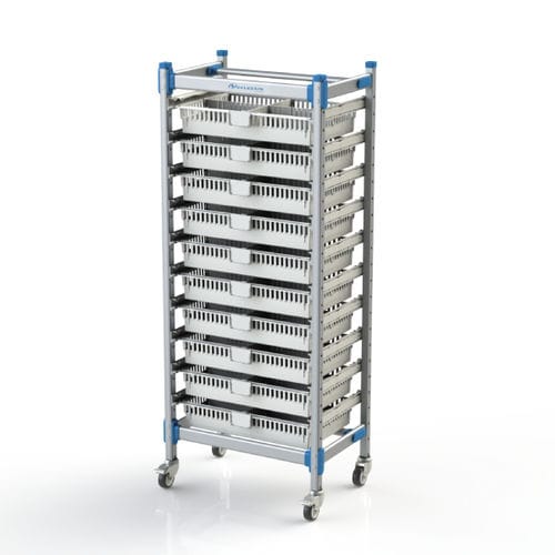 Carro de medicamentos - EasyLine - Sclessin Productions - para dispositivos médicos / para transporte / de aluminio