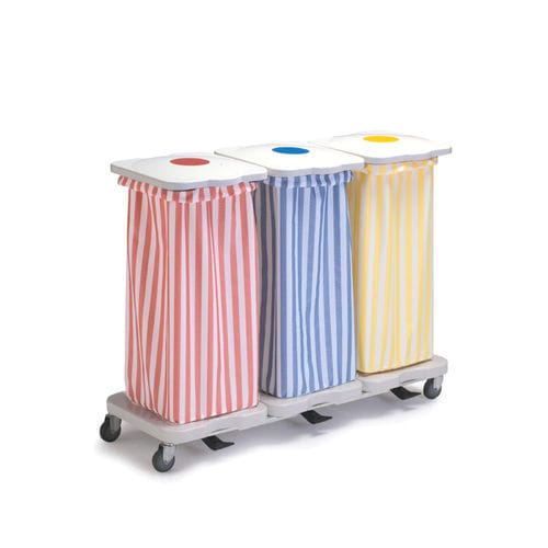 Carro para bolsas de transporte - HYGISTAR - Sclessin Productions - con puerta / 3 bolsas / de aluminio