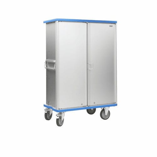 Armario para ropa limpia - E2726 - Sclessin Productions - de hospital / con ruedas / con 2 puertas