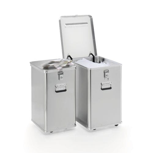 Carro de hospital - Scless’tri - Sclessin Productions - para desechos / de acero inoxidable / modular
