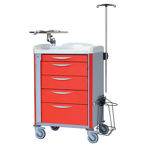Carro de emergencia - Neop® - PRATICIMA - de aluminio / de plástico / con bandejas