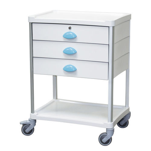 Carro de hospital - Guéridon Résine® - PRATICIMA - para cuidados / de aluminio / con cajón