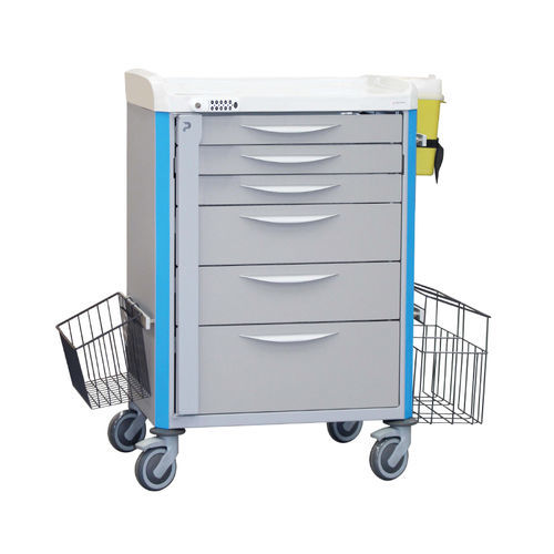 Carro de hospital - Neop® - PRATICIMA - de plástico / con canasta / con estante