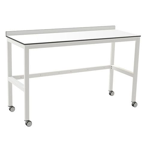 Plataforma de trabajo de laboratorio - 8YPTR2MCD_V - PRATICIMA - con ruedas / con espacio de almacenamiento / plástico laminado