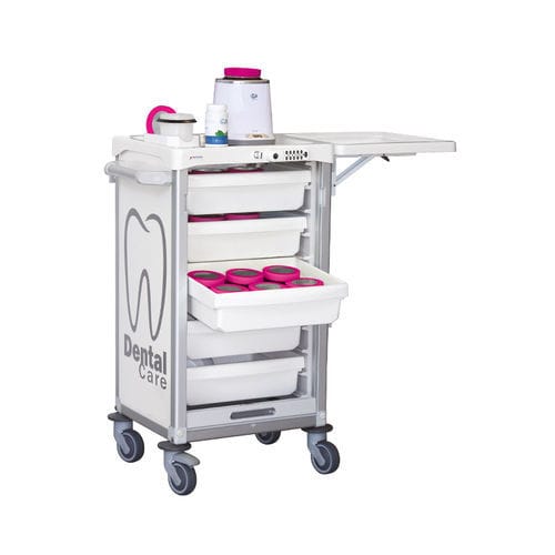 Carro para instrumental dental - 8Y144.DT - PRATICIMA - para cuidados / de plástico / de aluminio anodizado