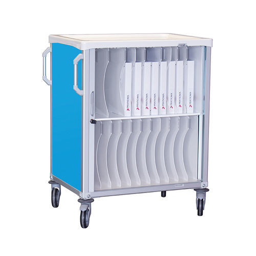 Carro médico - 8C010BP - PRATICIMA - para historias clínicas / de almacenamiento / con puerta corredera