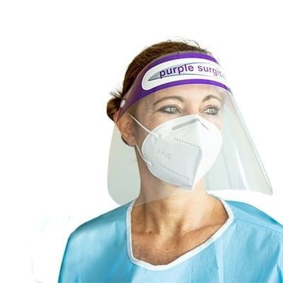 Pantalla facial máscara integral - PS9235 - Purple Surgical - transparente