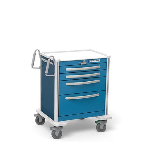 Carro de emergencia - USBLA-3369-ELB - Waterloo Healthcare - de aluminio / 4 cajones