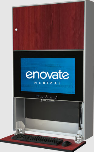 Estación de trabajo informática médica - e750 - Enovate - de pared / de altura regulable