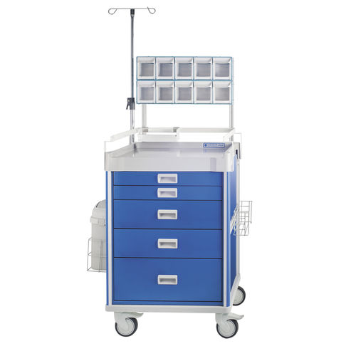 Carro de anestesia - QT41B27K33669B - Logiquip - para transporte / de aluminio / 5 cajones