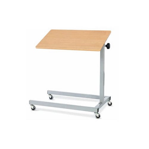 Mesa de cama de altura regulable - Tecnimoem Care S.L - con ruedas / reclinable / con accionamiento manual