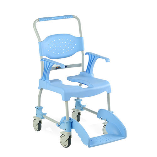 Silla de ducha con reposabrazos - MOEM - Tecnimoem Care S.L - con ruedas / con apertura higiénica / con orinal
