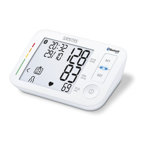 Tensiómetro electrónico automática - SBM 37 - Sanitas - Bluetooth / con manguito incorporado