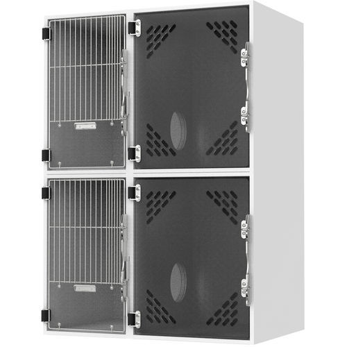 Jaula veterinaria modular - OPTION A - Shor-Line - de acero inoxidable / de policarbonato