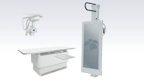 Sistema de radiografía digital - One - Cuattro Europe - para radiografía polivalente / con Bucky en el suelo / con brazo portatubos telescópico de techo