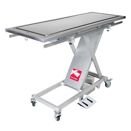 Mesa de operaciones veterinarias eléctrica - 285-0200-xxx/ 285-0210-xxx - Dispomed - para animales grandes / para animales de compañía / con ruedas