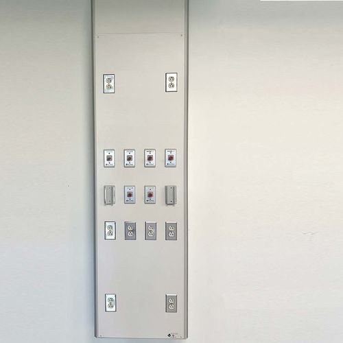 Unidad médica de cabecera de pared - FLATWALL 4540-S - Modular Services Company - vertical / para unidad de cuidados intensivos