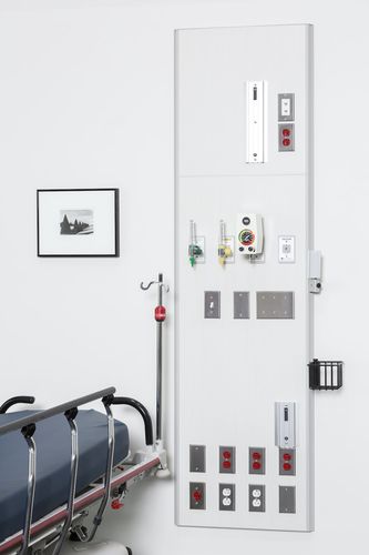Unidad médica de cabecera de pared - FLATWALL 4500 - Modular Services Company - vertical / para unidad de cuidados intensivos