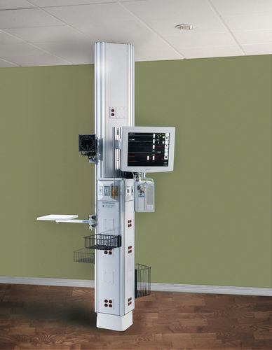 Columna de suministro de techo - MINI  - Modular Services Company - para cuidados intensivos / con estantes / con columna