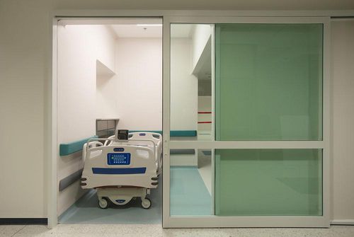 Puerta corredera - Profiler®-ICU - Horton Doors - de protección / de hospital / para cuidados intensivos