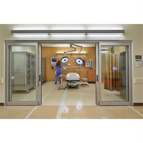 Puerta antiincendios - Profiler® - Horton Doors - de hospital / corredera / de vidrio